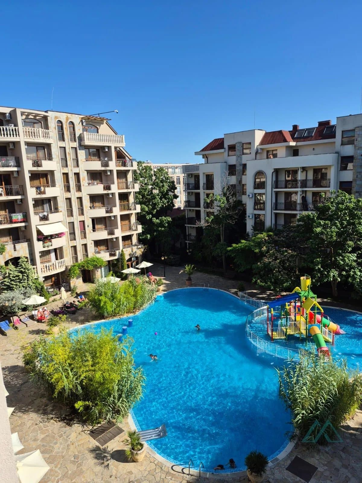 2pokojový apartmán s výhledem na bazén, 4* Cascadas Family Resort, Slunečné pobřeží, Bulharsko - foto 28