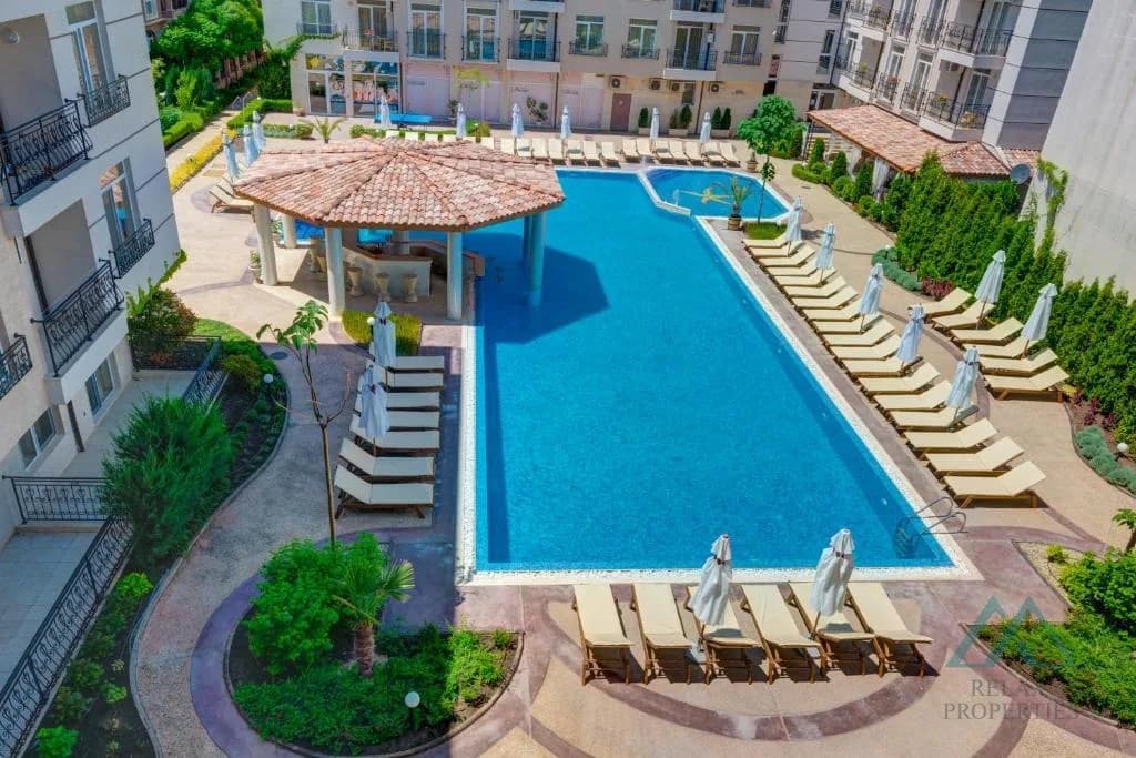 2-izbový apartmán v komplexe Dawn Park, Slnečné pobrežie – 500 m od pláže - foto 1