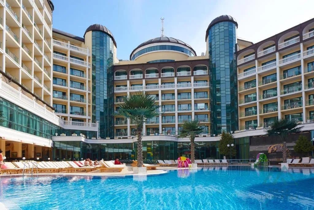 Velké studio v první linii s výhledem na bazén, 4* hotel Planeta a aquapark, 50 m od moře, Slunečné pobřeží, Bulharsko - foto 31