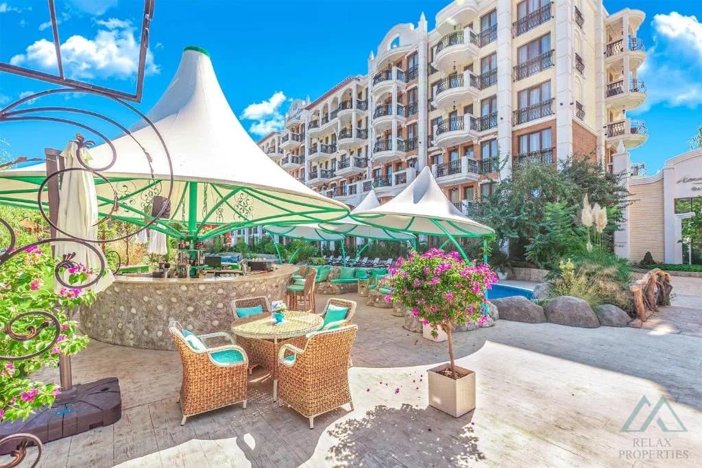 Novostavba! 2 pokojový apartmán 48 m² v Harmony Suites 11, Grand Resort, 600 m od pláže, Slunečné pobřeží - foto 24