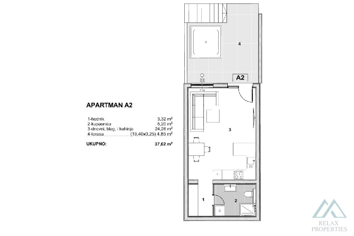 Moderní studio s terasou u moře - Čiovo, Dalmácie, jen 110 m od pláže - foto 16