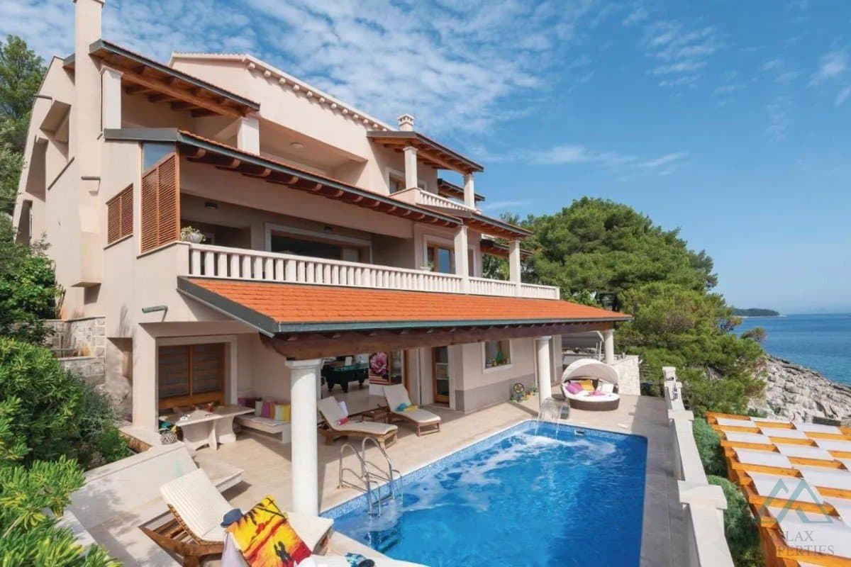 Luxusní vila u moře s bazénem - ostrov Korčula, první linie, Chorvatsko - 2