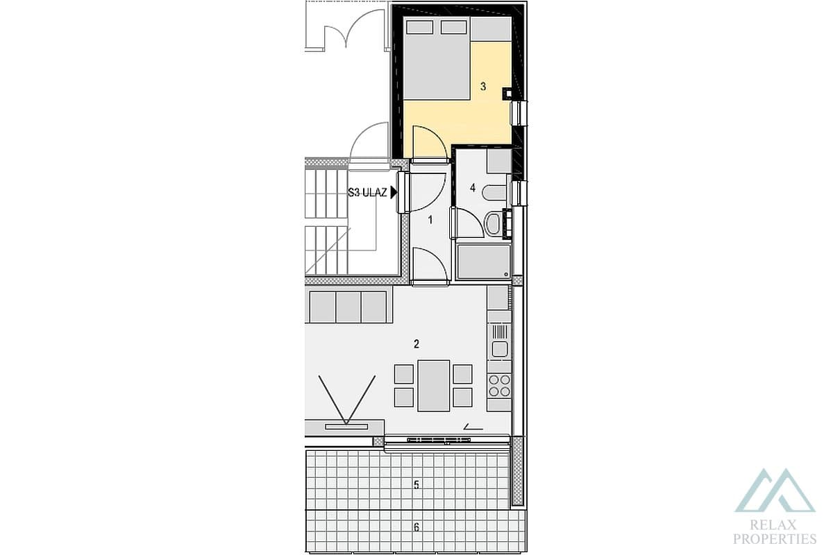 Moderní apartmán 2+kk s výhledem na moře - 1. linie, ostrov Pag, Chorvatsko - 5