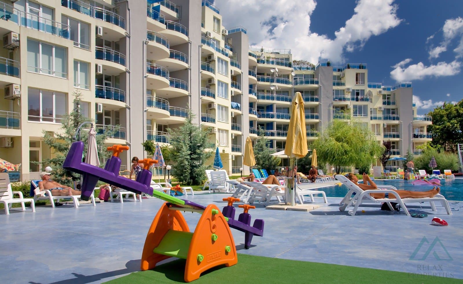 Studio v první linii u moře s výhledem na bazén - Oasis, Ravda, Bulharsko, jen 20 m od pláže - foto 13