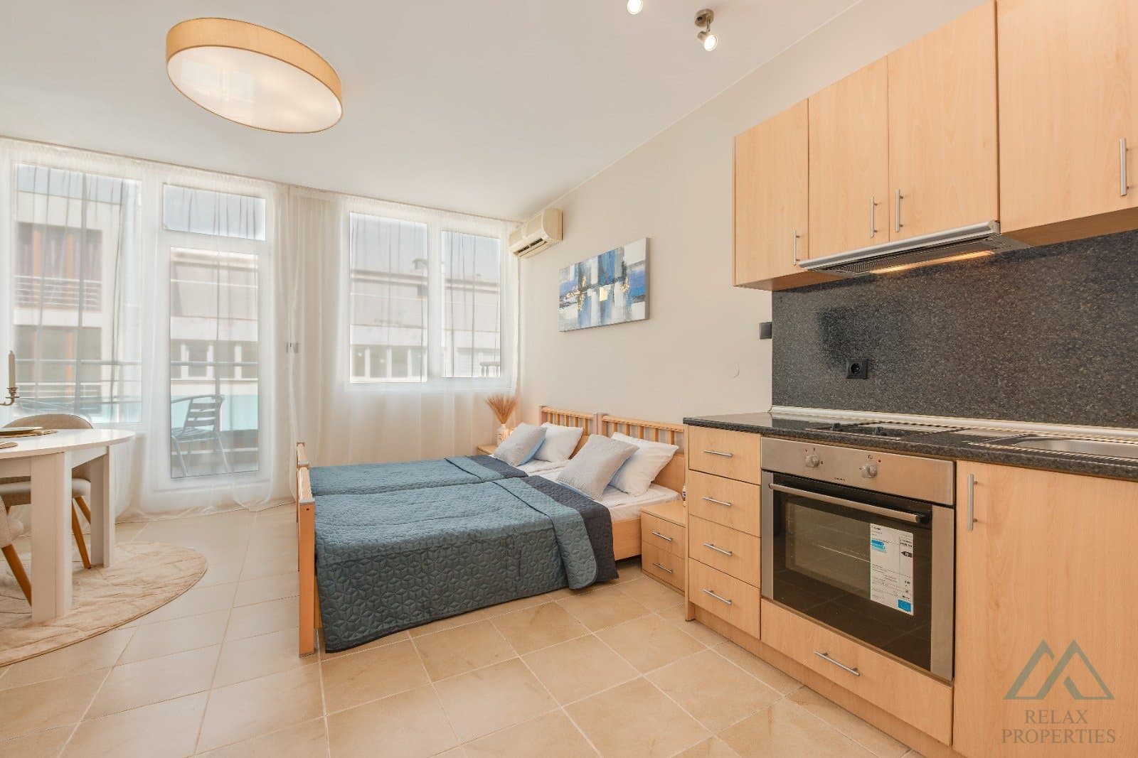 Studio v první linii u moře s výhledem na bazén - Oasis, Ravda, Bulharsko, jen 20 m od pláže - 2