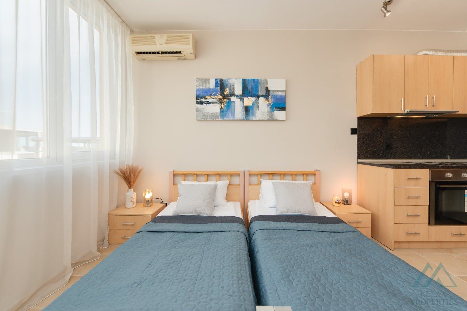 Studio v první linii u moře s výhledem na bazén - Oasis, Ravda, Bulharsko, jen 20 m od pláže - 5