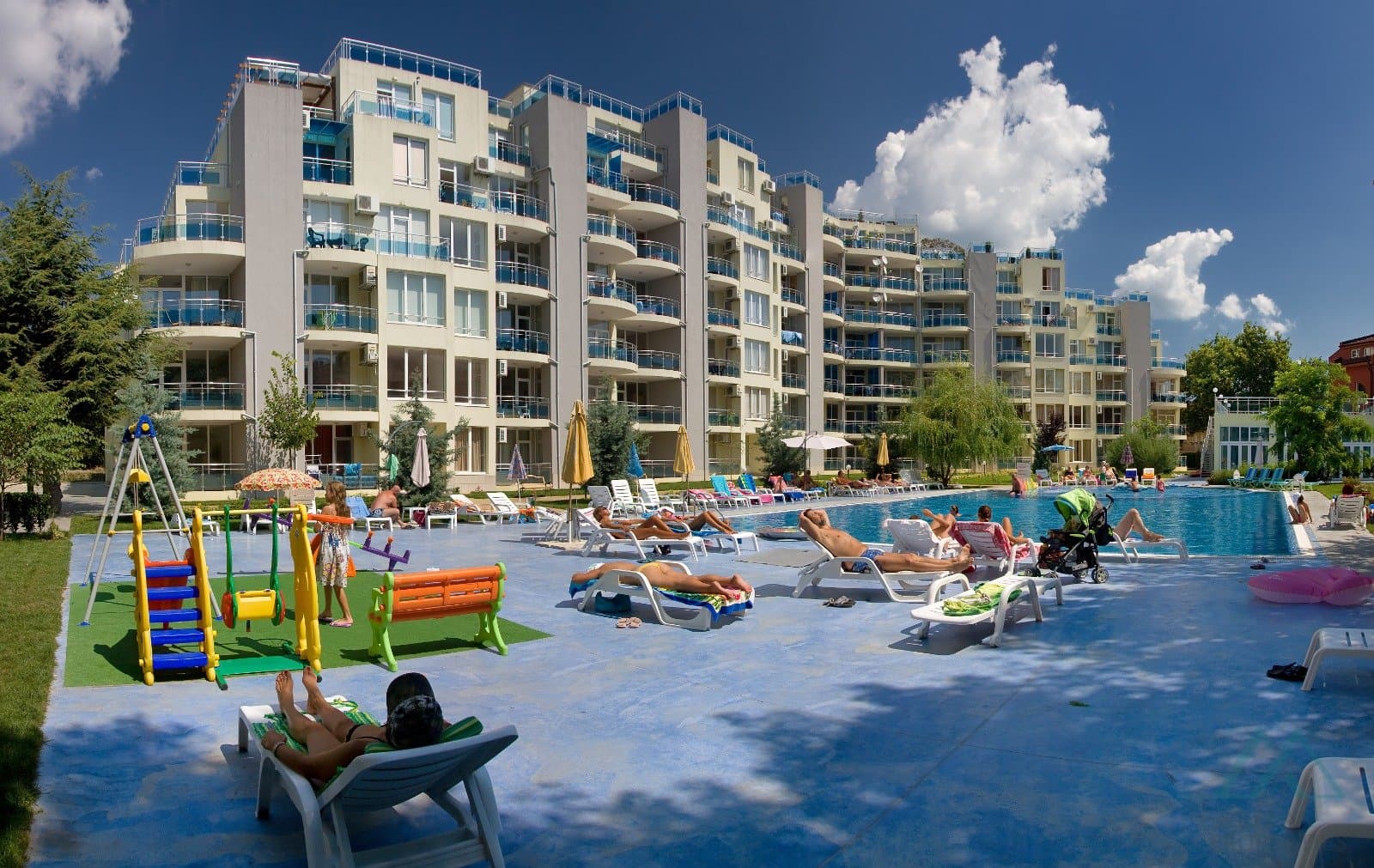 Studio v první linii u moře s výhledem na bazén - Oasis, Ravda, Bulharsko, jen 20 m od pláže - foto 14