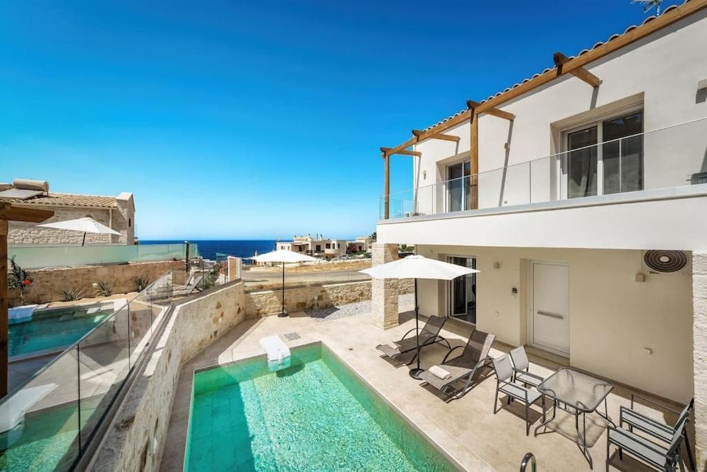 Moderní dvoupodlažní vila s vlastním bazénem, Panormos, Kréta – pouze 120 m od moře - 4