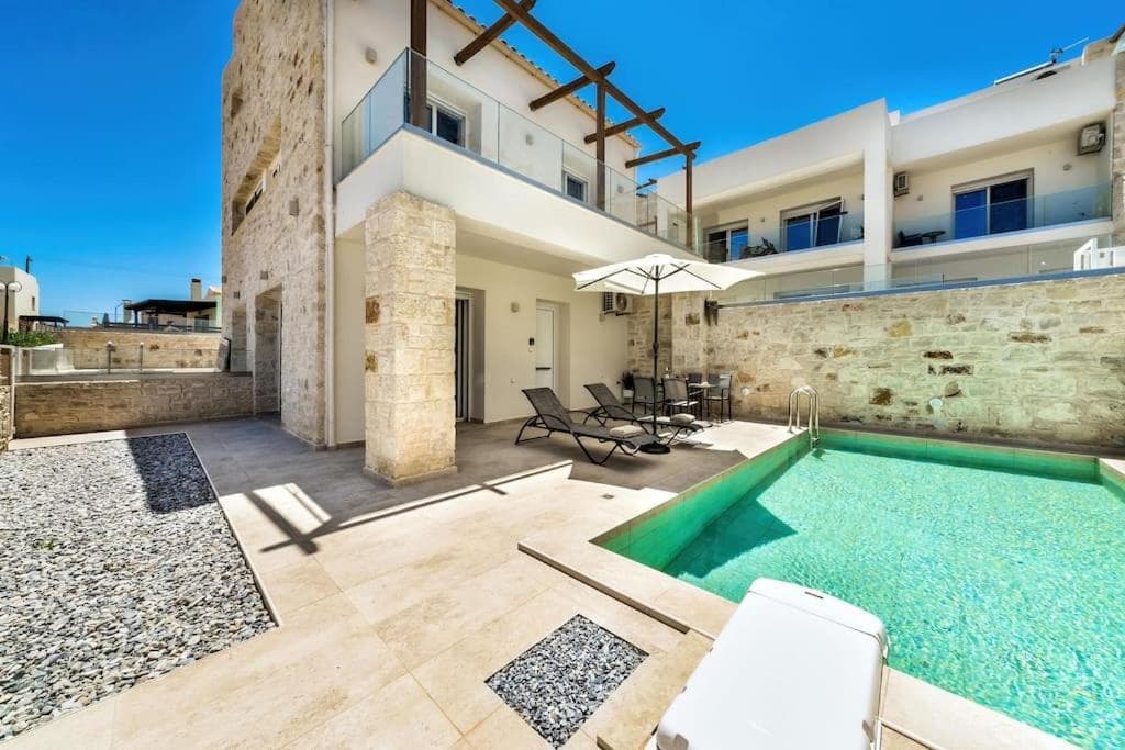 Moderní dvoupodlažní vila s vlastním bazénem, Panormos, Kréta – pouze 120 m od moře - 5